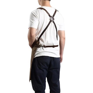 Foto 3 | Foto 3 | Delantal De Lona Encerada Con Correas De Cuero Para Hombres Y Mujeres - Venta Internacional.