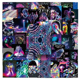 Foto 1 | Foto 1 | Paquete De Pegatinas Psychedelic Trippy Acid Art Vinyl 50 Unidades - Venta Internacional.