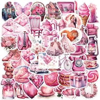 Paquete De Pegatinas Con Temática De Boda Recién Casados 50 Unidades - Venta Internacional.