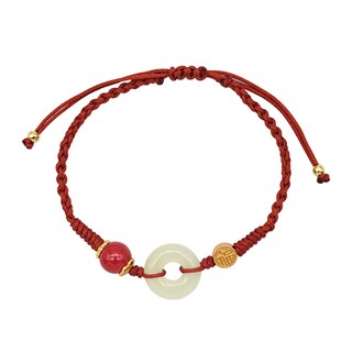 Foto 1 | Foto 1 | Pulsera Ping An Knot De Plata 999 Con Nefrita Para Mujer - Venta Internacional.