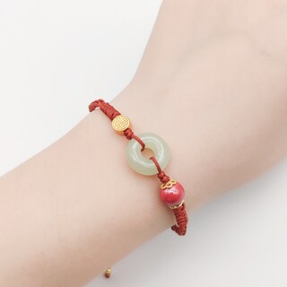 Foto 2 | Foto 2 | Pulsera Ping An Knot De Plata 999 Con Nefrita Para Mujer - Venta Internacional.