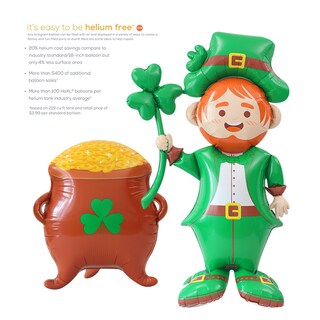 Foto 2 | Foto 2 | Set De Globos De Aluminio Con Duende Y Maceta Para El Día De San Patricio X2 - Venta Internacional.