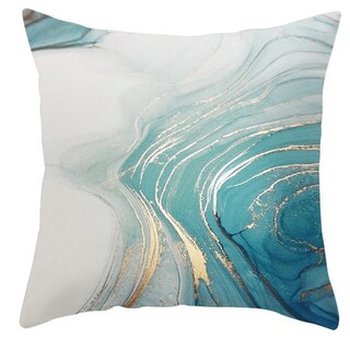Foto 1 | Foto 1 | Funda De Almohada Con Tinta Verde Abstracta Estilo Nórdico 45 X 45 Cm Piel De Melocotón - Venta Internacional.