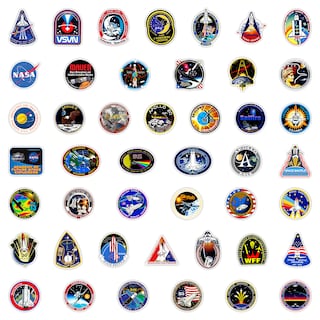 Foto 2 | Foto 2 | Paquete De Pegatinas Space Shuttle 45 Unidades Vinilo Impermeable - Venta Internacional.