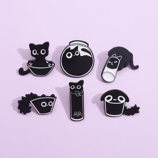Foto 3 | Foto 3 | Juego De Broches De Aleación Con Dibujos Animados De Gato Peekaboo - Venta Internacional.