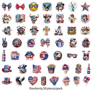 Foto 2 | Foto 2 | Paquete De Pegatinas Del Día De La Independencia De Los Estados Unidos 50 Unidades De Vinilo - Venta Internacional.