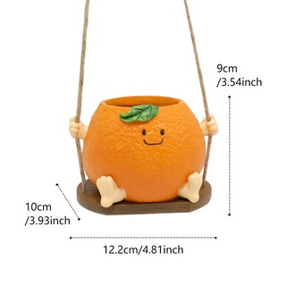 Foto 2 | Foto 2 | Escultura Para Decoración De Jardín Maceta Naranja Sonriente - Venta Internacional.