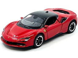 Modelo De Coche Fundido A Presión Sf 90 Rojo Con Iconos Negros De Velocidad Máxima 1/64 - Venta Internacional.
