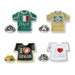 Conjunto De Broches Estilo Camiseta Con La Bandera Nacional - Venta Internacional.