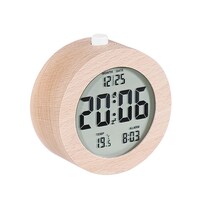 Reloj Despertador Digital De Madera Con Pantalla Lcd Y Pantalla De Temperatura - Venta Internacional.