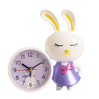 Foto 1 | Foto 1 | Despertador Creativo Con Dibujos Animados De Conejo Para Niños Plástico Morado - Venta Internacional.