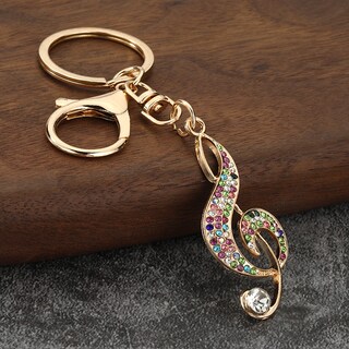 Foto 2 | Foto 2 | Llavero Con Notas Musicales De Lujo Con Diamantes De Imitación De Colores Zinc A - Venta Internacional.
