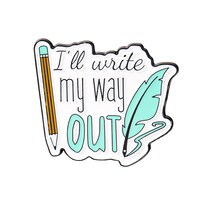 Cita Inspiradora En Forma De Broche Con La Frase «escribiré Mi Salida» - Venta Internacional.