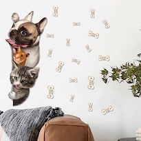 Adhesivo De Pared Con Bonito Hueso De Perro Gato Y Hámster Pvc 29 5 X 29 5 Cm - Venta Internacional.