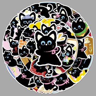 Foto 2 | Foto 2 | Paquete De Pegatinas De Vinilo Impermeable Con Diseño De Gato Negro 50 Unidades - Venta Internacional.