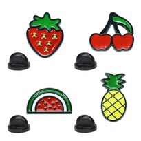 Juego De Broches Con Dibujos Animados De Frutas Fresas Y Cerezas - Venta Internacional.