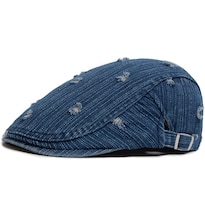 Gorra Plana Gatsby Newsboy De Algodón Vaquero Desgastado Para Hombre - Venta Internacional.