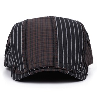 Foto 4 | Foto 4 | Gorra Plana Gatsby Newsboy De Algodón/mezclilla A Rayas Para Hombre - Venta Internacional.