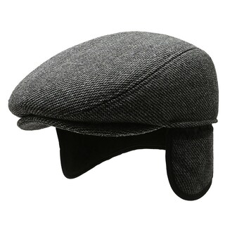 Foto 1 | Foto 1 | Gorro Plano Para Hombre Con Mezcla De Lana Mezcla De Lana Con Orejeras - Venta Internacional.