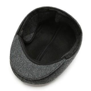Foto 2 | Foto 2 | Gorro Plano Para Hombre Con Mezcla De Lana Mezcla De Lana Con Orejeras - Venta Internacional.