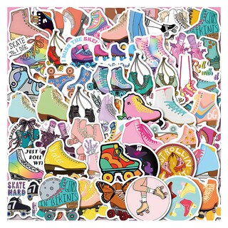 Foto 1 | Foto 1 | Paquete De Pegatinas Para Patines 60 Unidades Dibujos Animados Coloridos Sobre Patinaje - Venta Internacional.