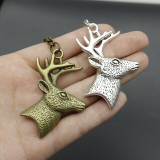 Foto 2 | Foto 2 | Juego De Llaveros Con Forma De Cabeza De Ciervo Vintage En Bronce Y Metal Plateado - Venta Internacional.