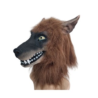 Foto 1 | Foto 1 | Máscara De Animal Realista Con Cabeza De Lobo Y Disfraz De Piel Para Halloween - Venta Internacional.