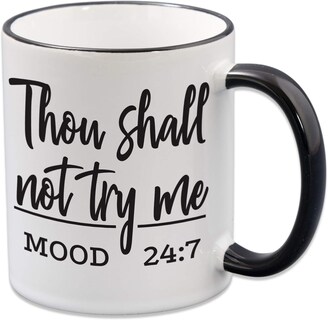 Foto 1 | Foto 1 | Taza De Café De Cerámica Thou Shall Not Try Me 350 Ml Funny Mo - Venta Internacional.