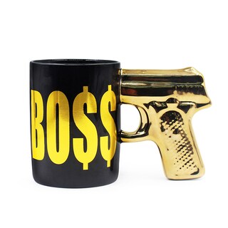 Foto 1 | Foto 1 | Taza De Cerámica Boss Gun Handle 350 Ml Taza De Café Negra - Venta Internacional.