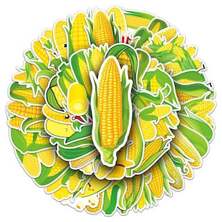 Foto 1 | Foto 1 | Paquete De Pegatinas Cute Corn 50 Unidades Vinilo Con Dibujos Animados De Maíz Amarillo - Venta Internacional.