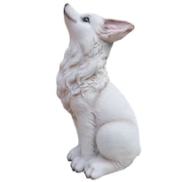 Estatua De Zorro De Resina Blanca Para Decoración De Jardín 13 Cm - Venta Internacional.