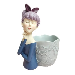 Foto 1 | Foto 1 | Portalápices Decorativo De Resina Con Forma De Figura De Mujer - Venta Internacional.