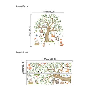 Foto 3 | Foto 3 | Adhesivos De Pared De Pvc Con Dibujos Animados Con Forma De Árbol Con Animales Que Se Balancean 96 - Venta Internacional.