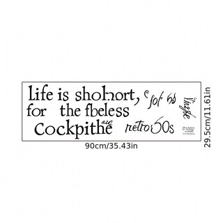 Foto 4 | Foto 4 | Adhesivos De Pared De Pvc Con Cita Creativa En Inglés La Vida Es Corta - Venta Internacional.