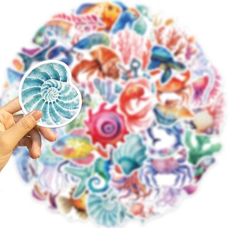 Foto 2 | Foto 2 | Paquete De Pegatinas Ocean Animal 50 Unidades Realistas Vida Marina - Venta Internacional.