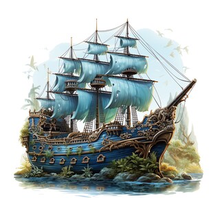 Foto 3 | Foto 3 | Adhesivos De Pared Con Diseño Azul De Velero Y Aventura Náutica - Venta Internacional.