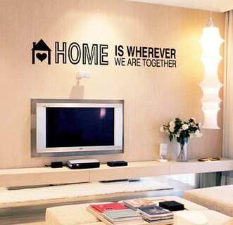 Foto 2 | Foto 2 | Adhesivos De Pared De Pvc Home Is Wherever We Are Together 25 X 70 Cm - Venta Internacional.