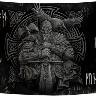 Foto 1 | Foto 1 | Tapiz Para Colgar En La Pared Viking Norse Warrior 150 Cm X 130 Cm - Venta Internacional.