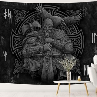 Foto 2 | Foto 2 | Tapiz Para Colgar En La Pared Viking Norse Warrior 150 Cm X 130 Cm - Venta Internacional.