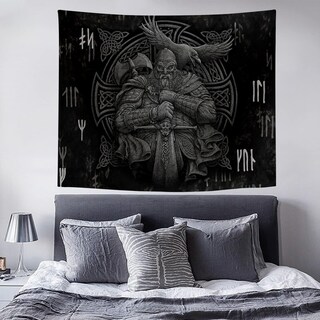 Foto 3 | Foto 3 | Tapiz Para Colgar En La Pared Viking Norse Warrior 150 Cm X 130 Cm - Venta Internacional.