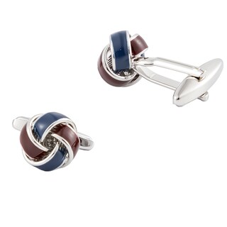 Foto 1 | Foto 1 | Gemelos Con Diseño De Cuerda Retorcida Para Hombre Azul Marino Y Marrón - Venta Internacional.