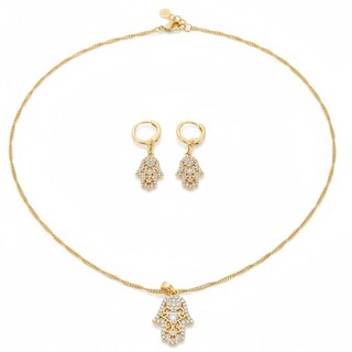 Foto 1 | Foto 1 | Collar Y Aretes Cm-top De Oro Laminado De 18k