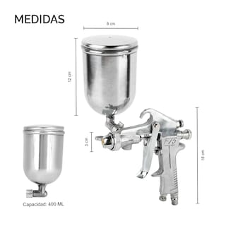 Foto 6 | Foto 6 | Mini Pistola Pulverizadora De Pintura Con Aire Lo Necesito Aerógrafo Compacto 400 Ml