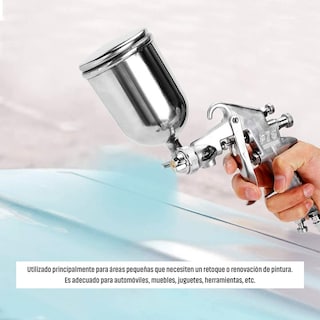 Foto 8 | Foto 8 | Mini Pistola Pulverizadora De Pintura Con Aire Lo Necesito Aerógrafo Compacto 400 Ml