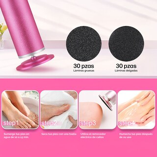 Foto 7 | Foto 7 | Removedor De Callos Eléctrico Helse Pedicure Profesional 110v 3 Velocidades 60 Repuestos