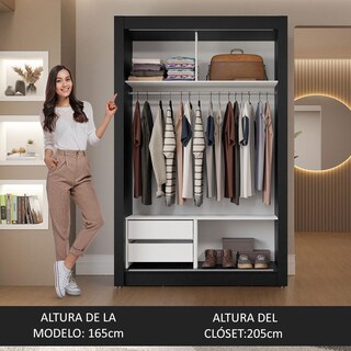 Foto 5 | Foto 5 | Ropero Closet Madesa Vivare 2 Puertas 1 Espejo Nm