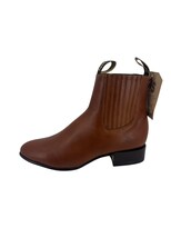 Botin Charro Potro Salvaje Piel Flor Entera Café para Hombre