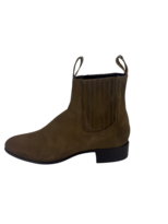 Botín Charro Potro Salvaje Piel Nobuck Café para Hombre