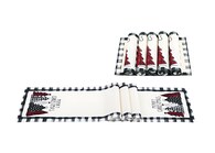 Camino de Mesa y 6 Manteles Individuales Beige