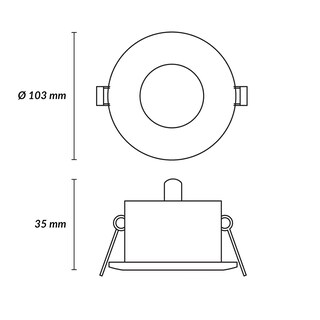Foto 8 | Foto 8 | Estevez Luminaria Empotrable Redonda Gx5.3 Ip44 – Blanca Ø83 Mm